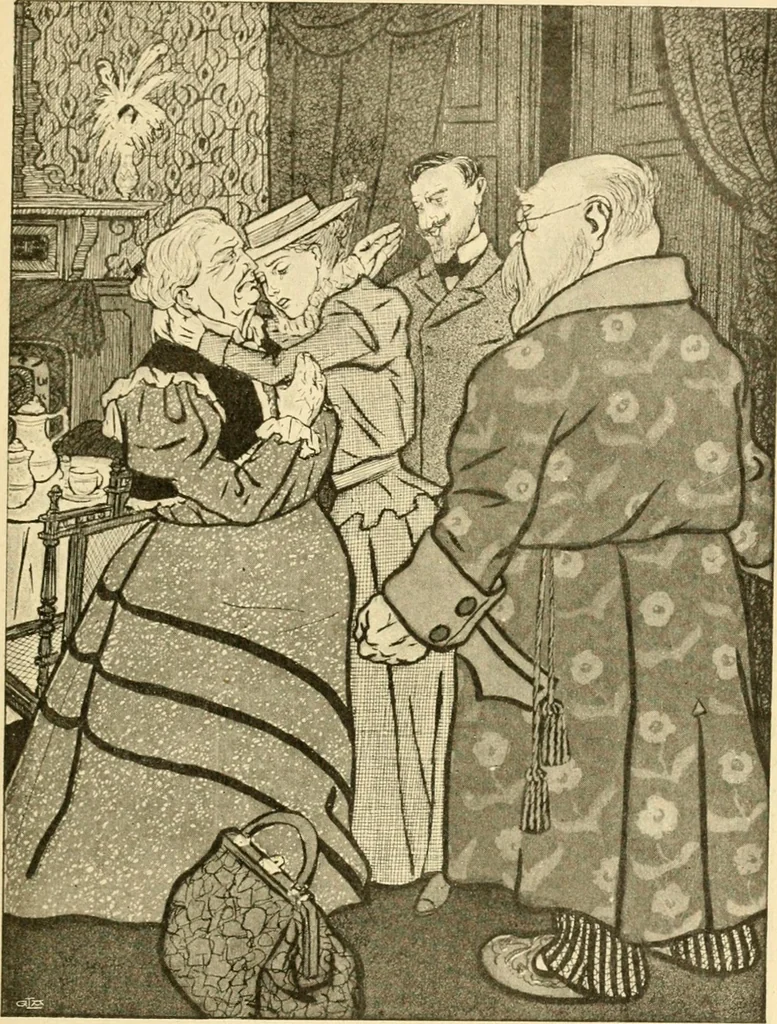 An illustration from Skämtbilden och dess historia i konsten, 1910, leaf 470