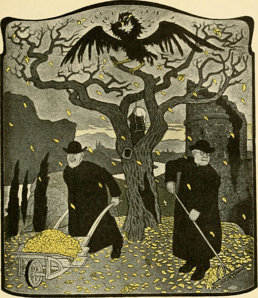 An illustration from Skämtbilden och dess historia i konsten, 1910, leaf 476
