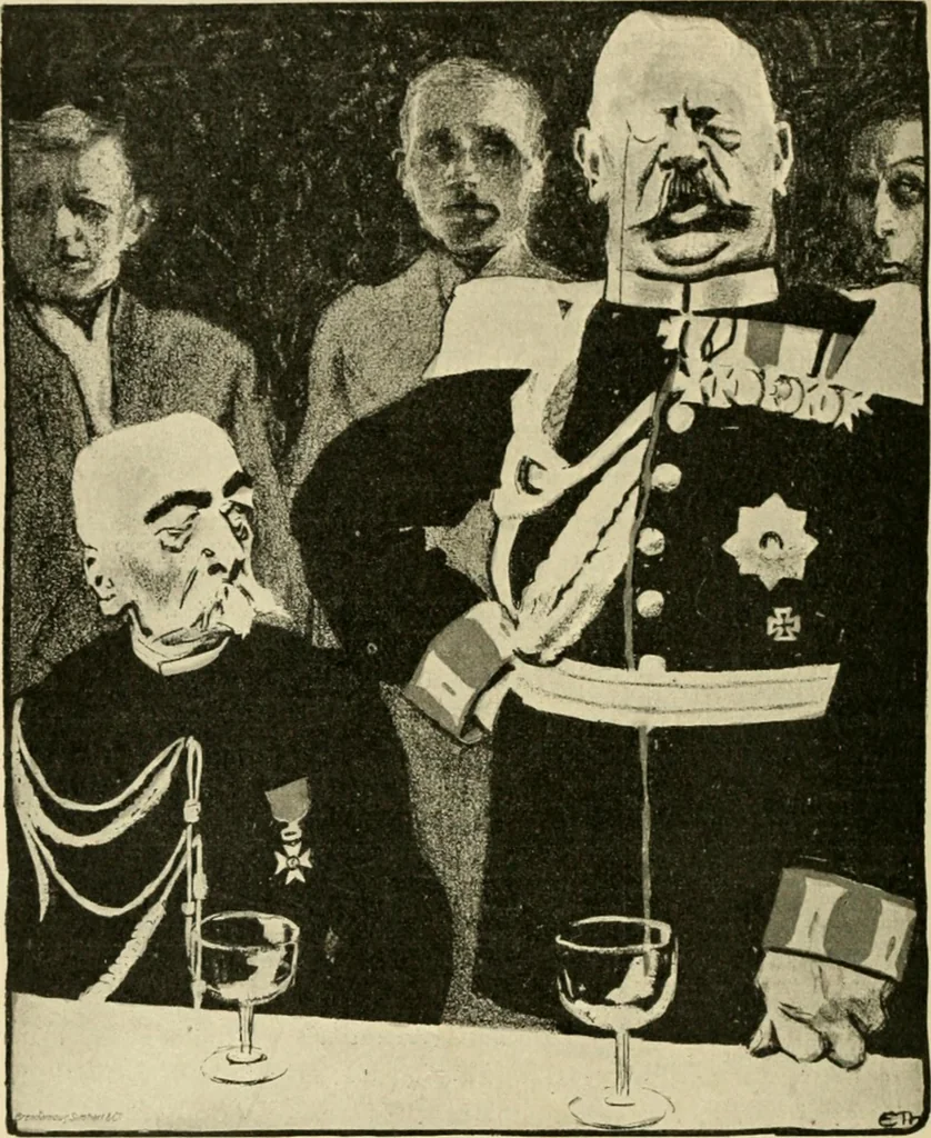 An illustration from Skämtbilden och dess historia i konsten, 1910, leaf 483
