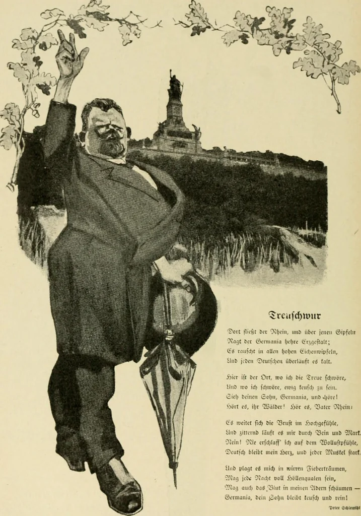 An illustration from Skämtbilden och dess historia i konsten, 1910, leaf 485