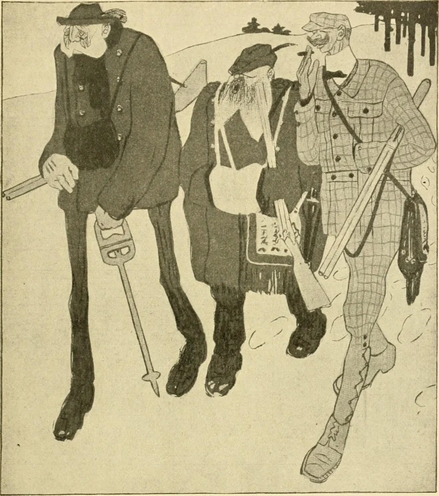 An illustration from Skämtbilden och dess historia i konsten, 1910, leaf 490