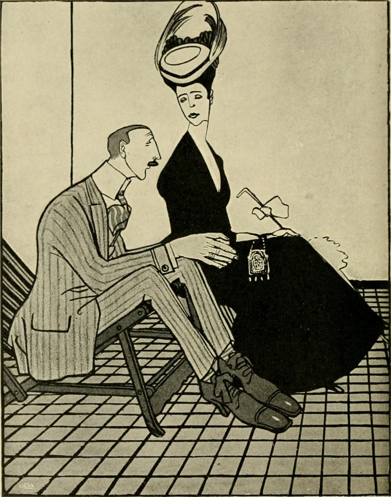 An illustration from Skämtbilden och dess historia i konsten, 1910, leaf 491