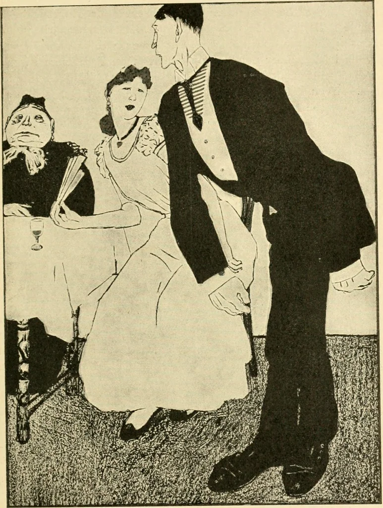An illustration from Skämtbilden och dess historia i konsten, 1910, leaf 492
