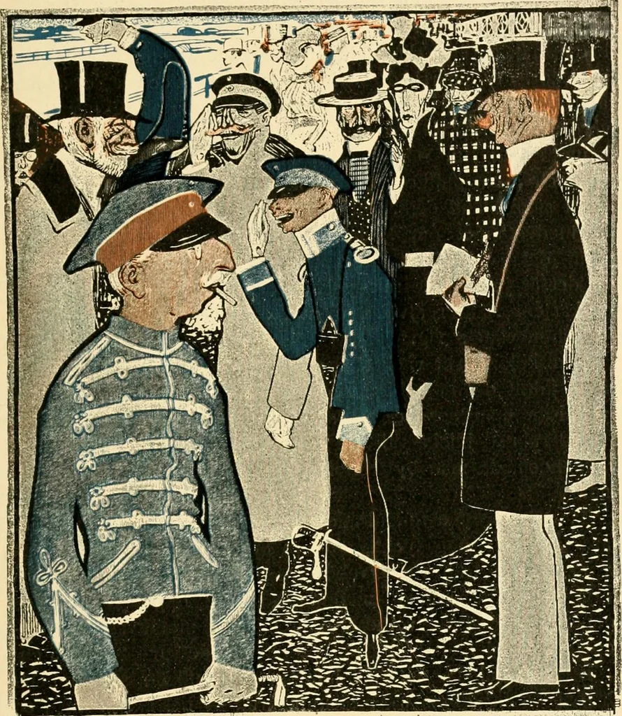 An illustration from Skämtbilden och dess historia i konsten, 1910, leaf 496