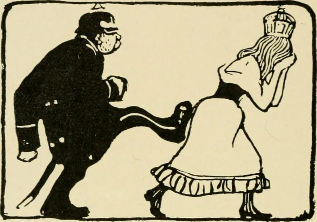 An illustration from Skämtbilden och dess historia i konsten, 1910, leaf 499