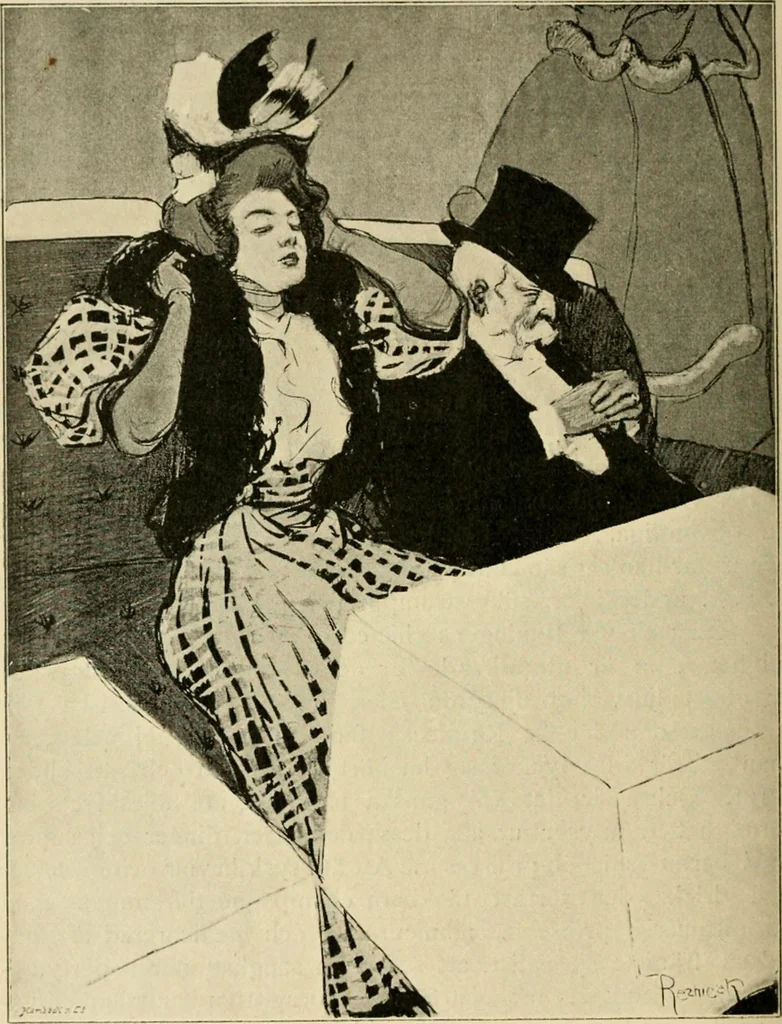 An illustration from Skämtbilden och dess historia i konsten, 1910, leaf 501