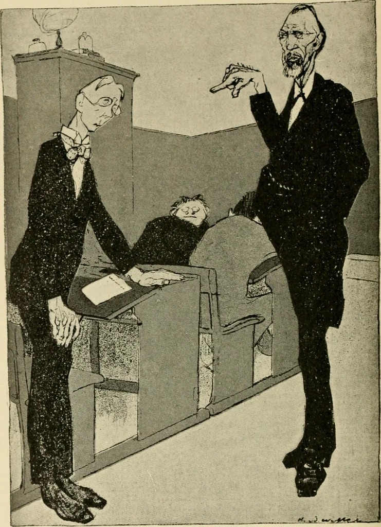 An illustration from Skämtbilden och dess historia i konsten, 1910, leaf 511