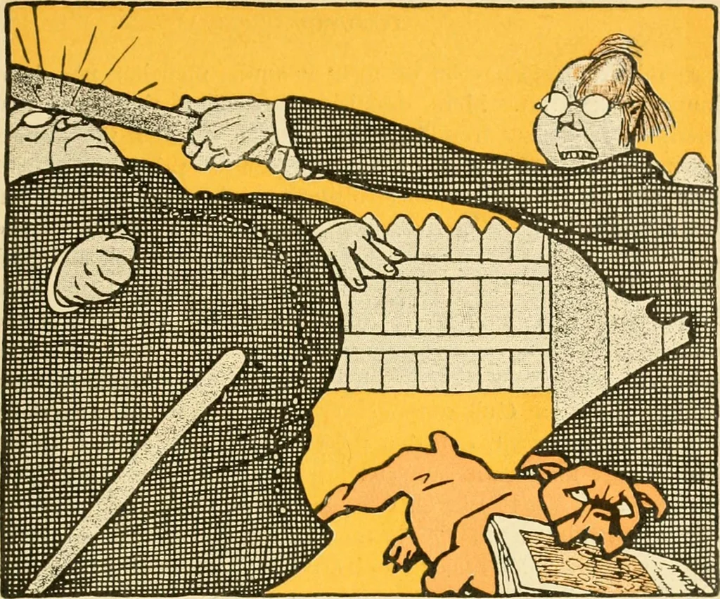 An illustration from Skämtbilden och dess historia i konsten, 1910, leaf 516