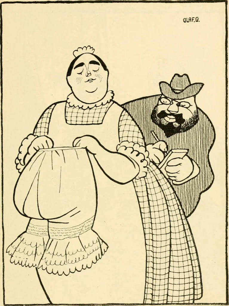 An illustration from Skämtbilden och dess historia i konsten, 1910, leaf 520