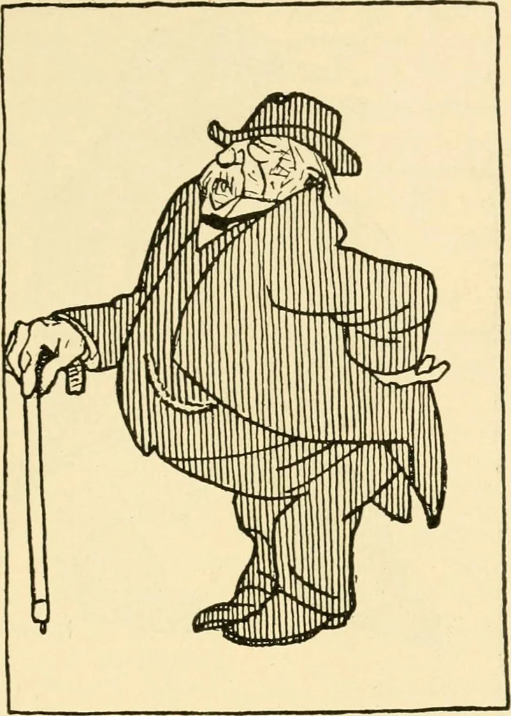 An illustration from Skämtbilden och dess historia i konsten, 1910, leaf 524