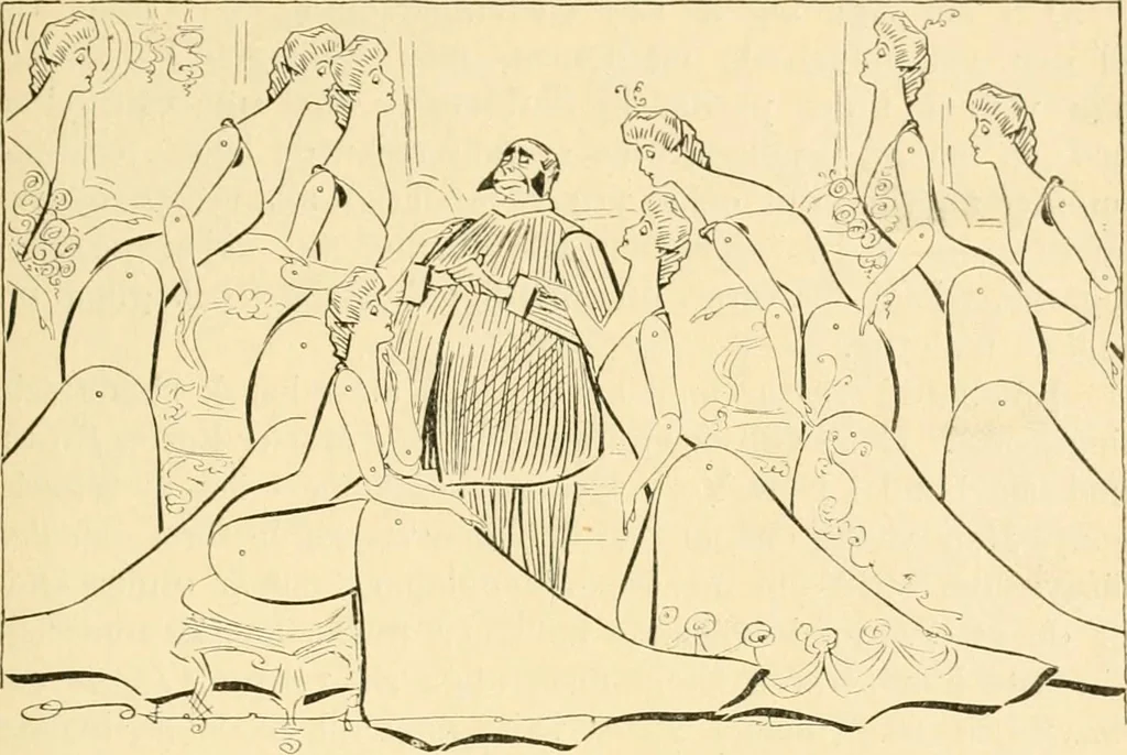 An illustration from Skämtbilden och dess historia i konsten, 1910, leaf 554