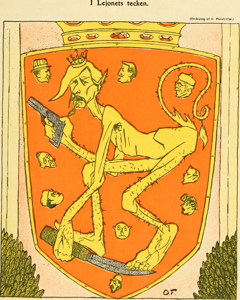 An illustration from Skämtbilden och dess historia i konsten, 1910, leaf 558