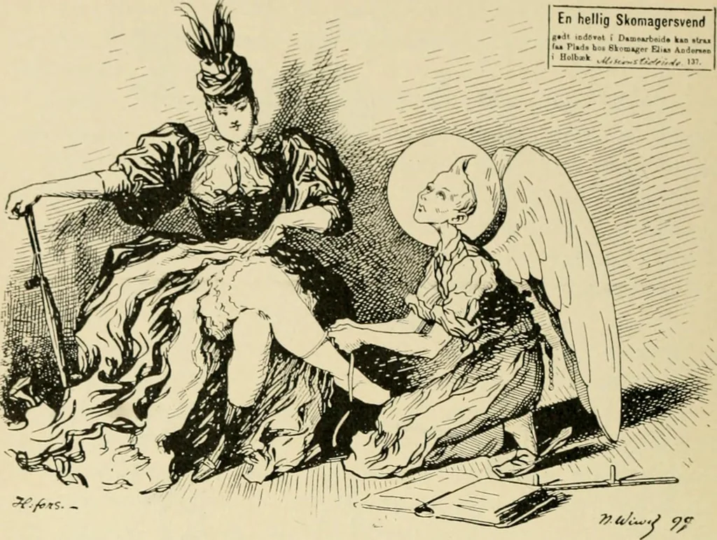 An illustration from Skämtbilden och dess historia i konsten, 1910, leaf 565