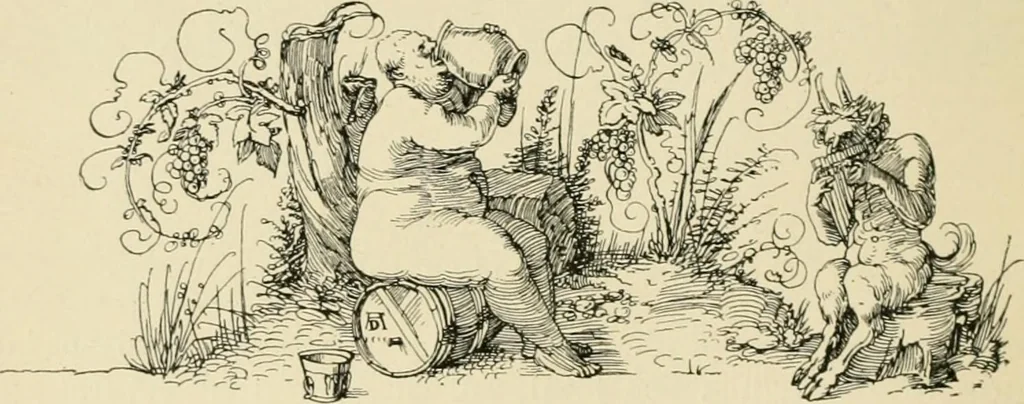 An illustration from Skämtbilden och dess historia i konsten, 1910, leaf 57