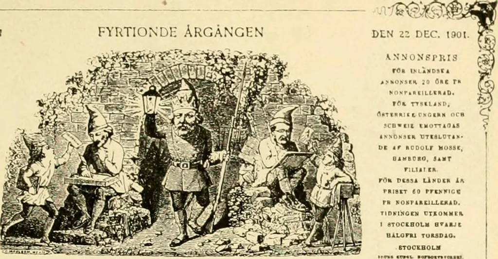 An illustration from Skämtbilden och dess historia i konsten, 1910, leaf 592