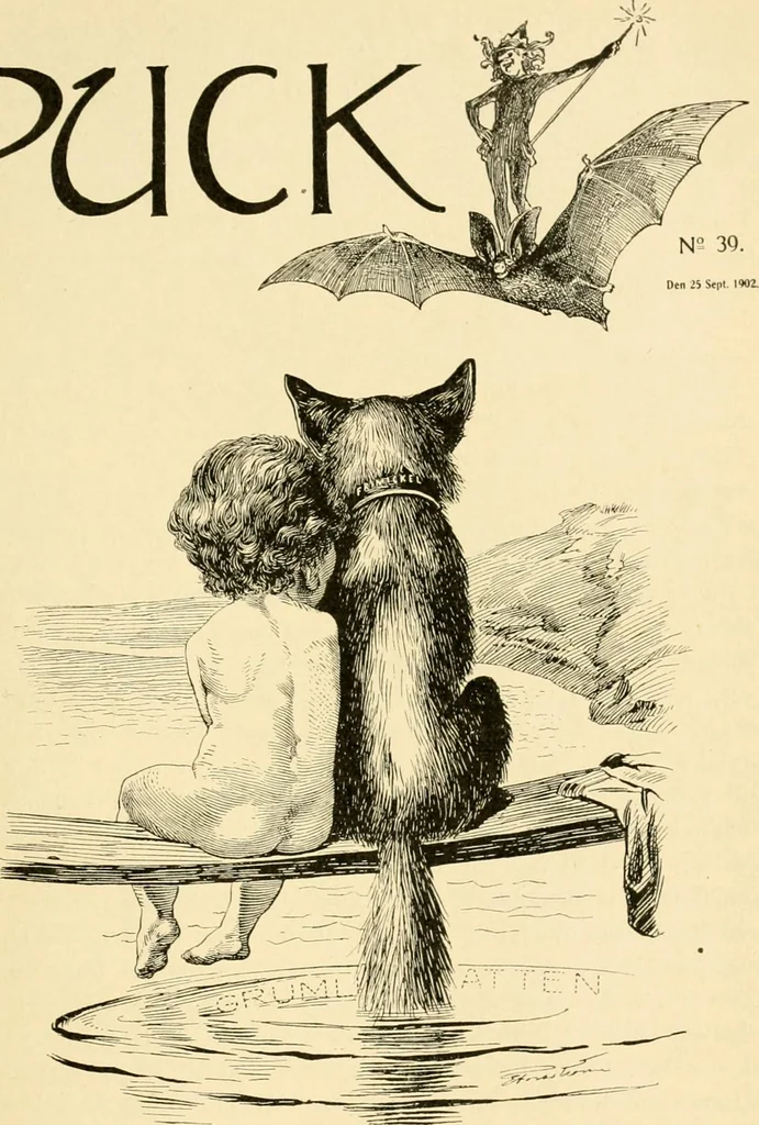 An illustration from Skämtbilden och dess historia i konsten, 1910, leaf 596
