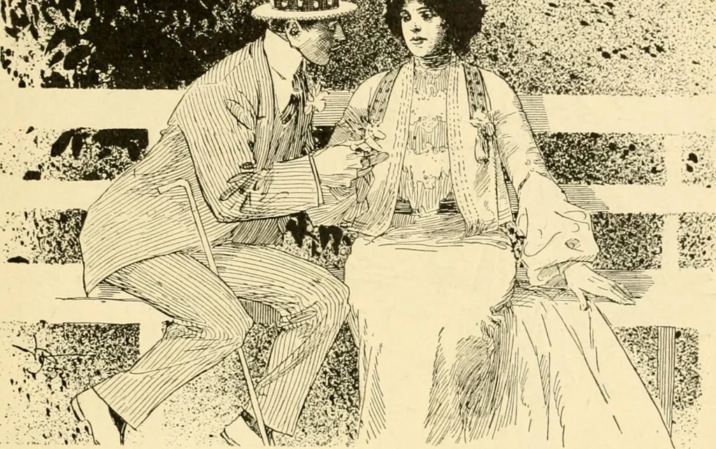 An illustration from Skämtbilden och dess historia i konsten, 1910, leaf 598