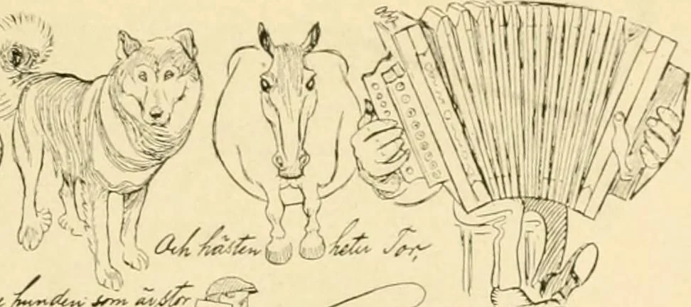 An illustration from Skämtbilden och dess historia i konsten, 1910, leaf 602