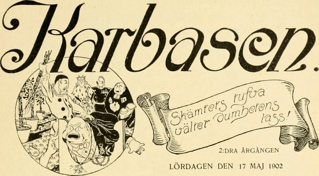 An illustration from Skämtbilden och dess historia i konsten, 1910, leaf 604