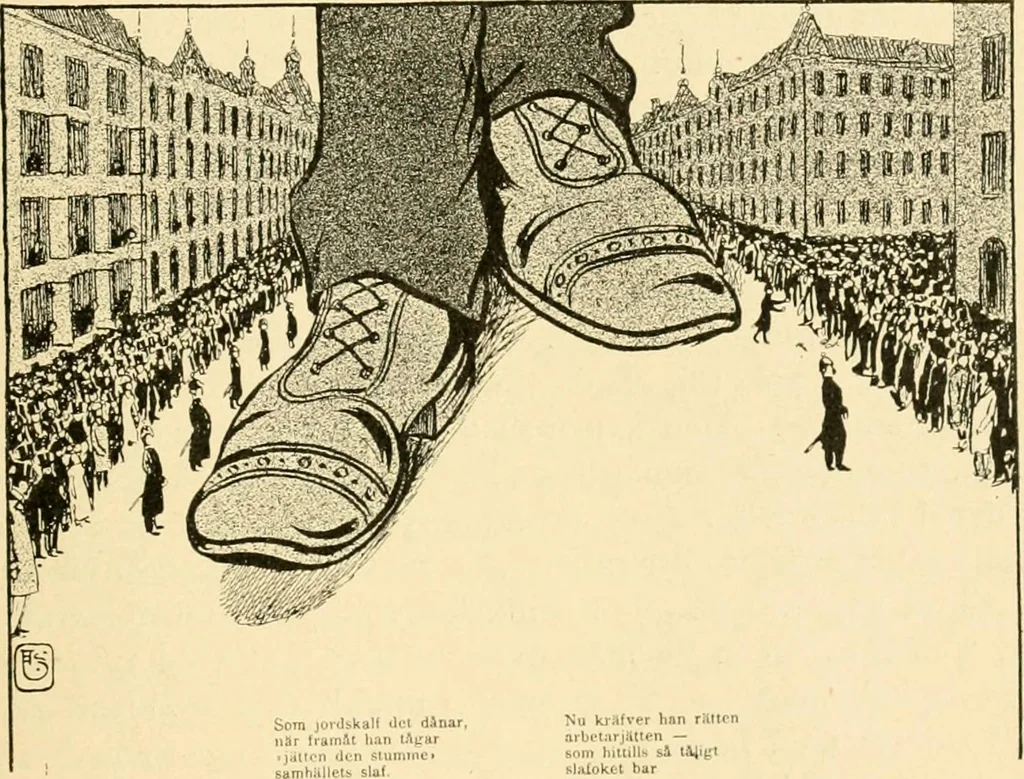 An illustration from Skämtbilden och dess historia i konsten, 1910, leaf 604