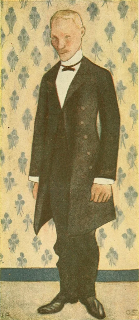 An illustration from Skämtbilden och dess historia i konsten, 1910, leaf 612