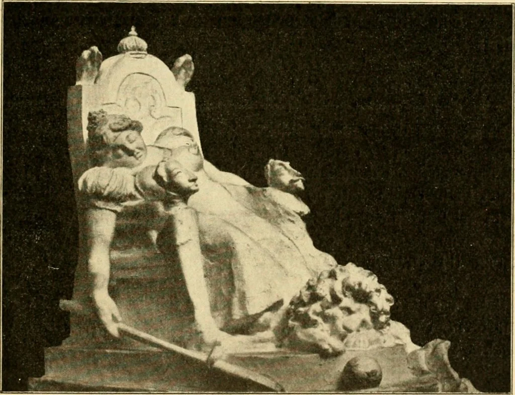 An illustration from Skämtbilden och dess historia i konsten, 1910, leaf 614