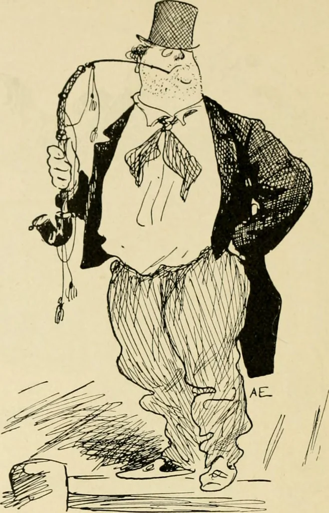 An illustration from Skämtbilden och dess historia i konsten, 1910, leaf 627