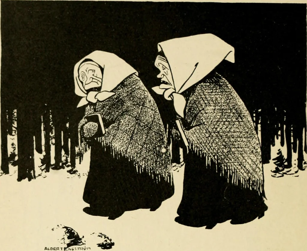 An illustration from Skämtbilden och dess historia i konsten, 1910, leaf 633