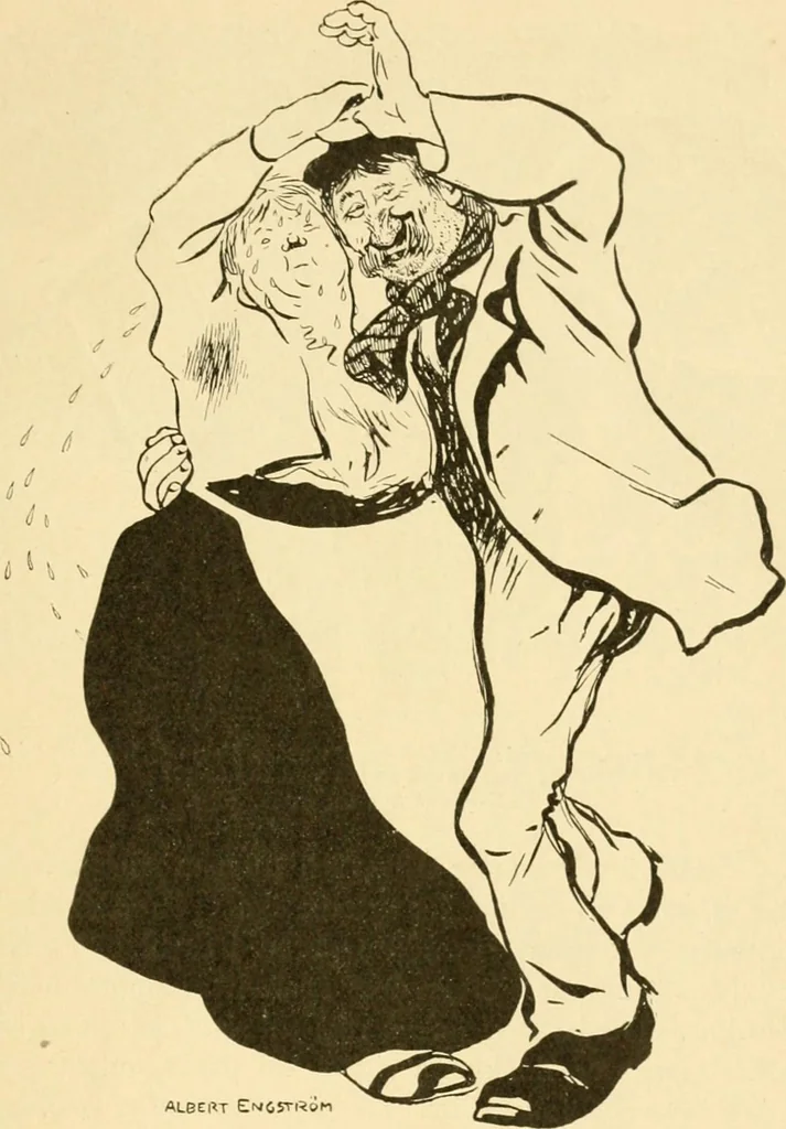 An illustration from Skämtbilden och dess historia i konsten, 1910, leaf 642