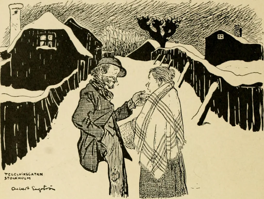 An illustration from Skämtbilden och dess historia i konsten, 1910, leaf 643