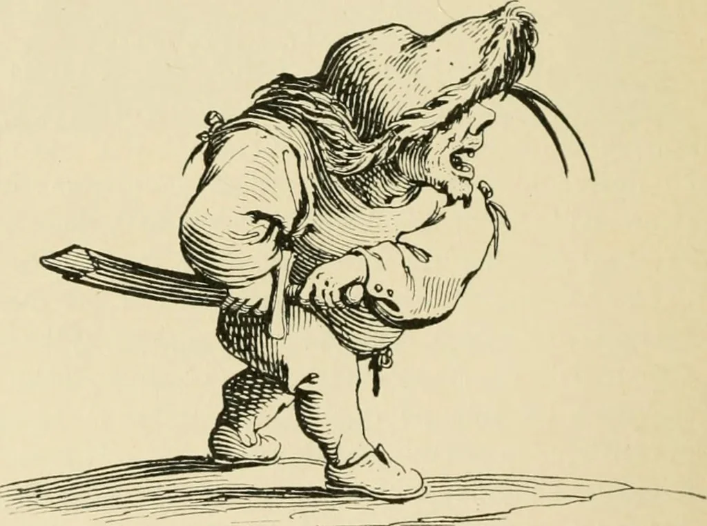 An illustration from Skämtbilden och dess historia i konsten, 1910, leaf 65