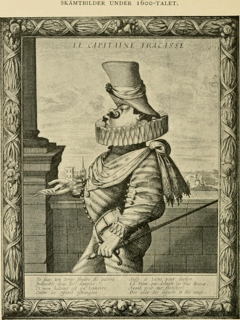 An illustration from Skämtbilden och dess historia i konsten, 1910, leaf 69