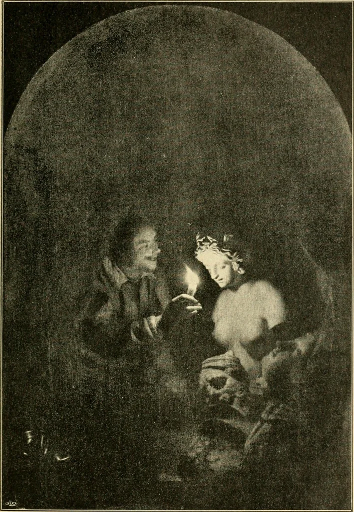 An illustration from Skämtbilden och dess historia i konsten, 1910, leaf 76