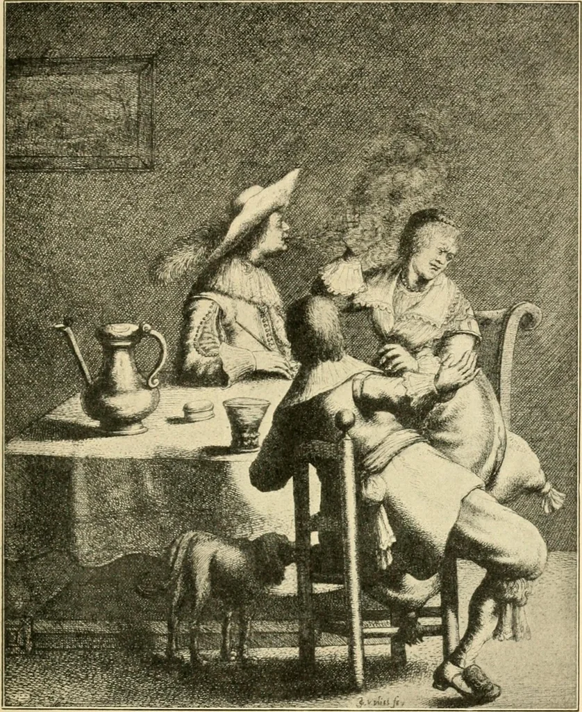 An illustration from Skämtbilden och dess historia i konsten, 1910, leaf 80
