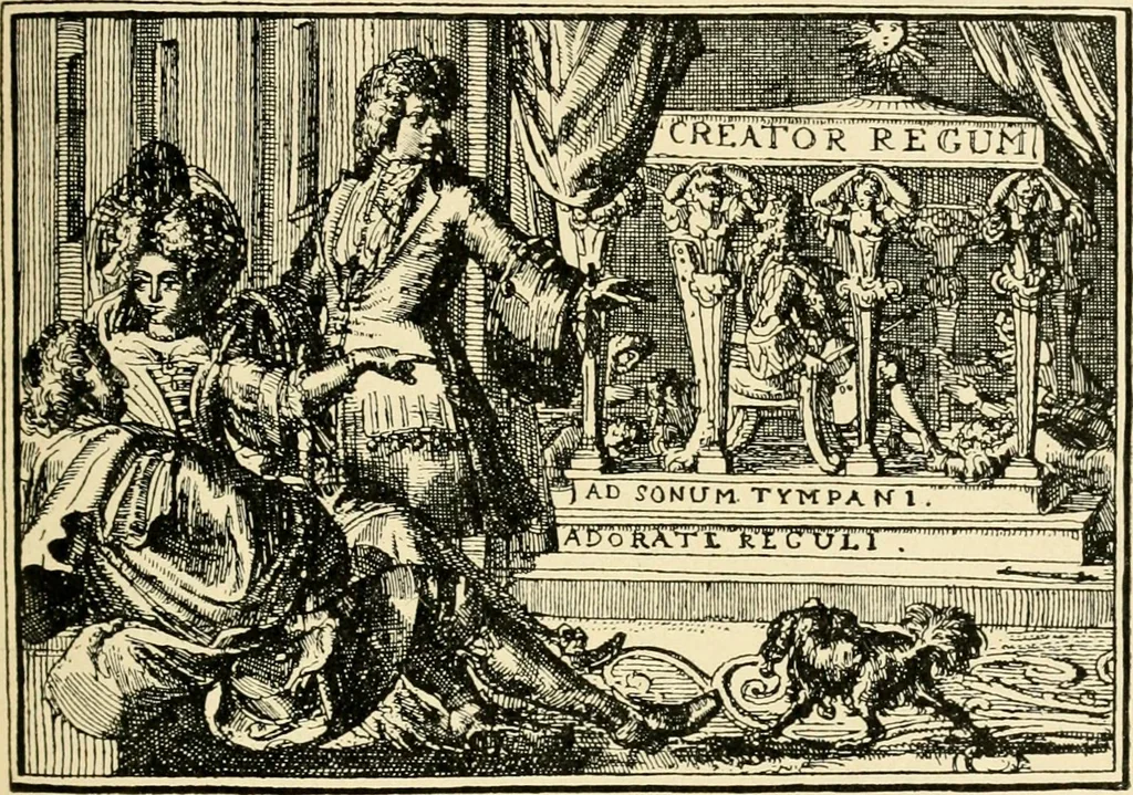 An illustration from Skämtbilden och dess historia i konsten, 1910, leaf 84