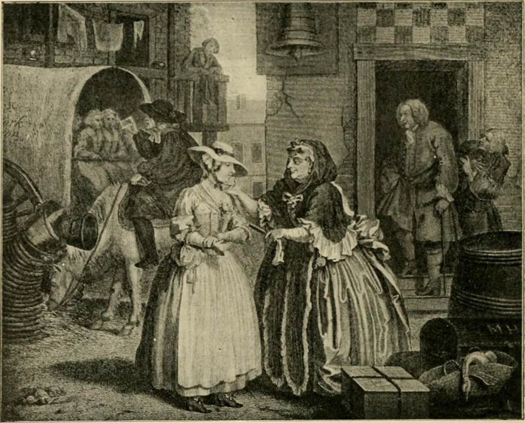 An illustration from Skämtbilden och dess historia i konsten, 1910, leaf 89