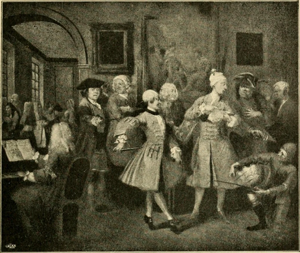 An illustration from Skämtbilden och dess historia i konsten, 1910, leaf 90