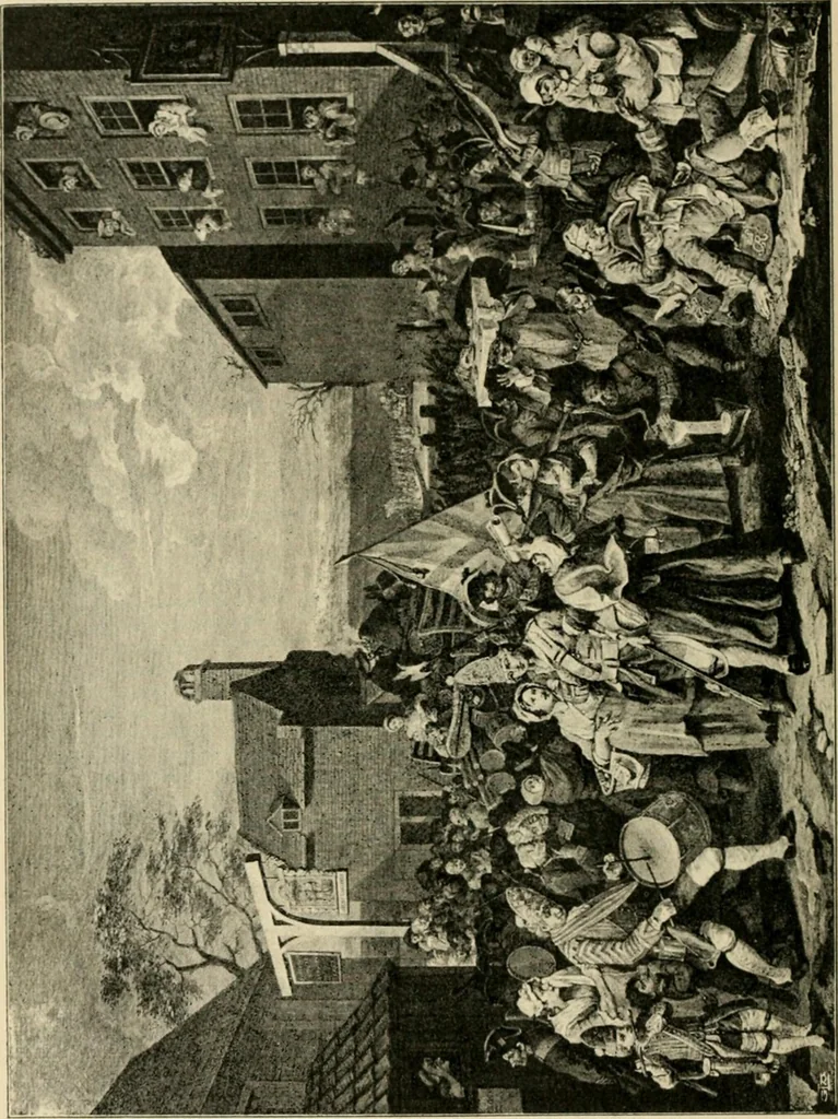 An illustration from Skämtbilden och dess historia i konsten, 1910, leaf 93