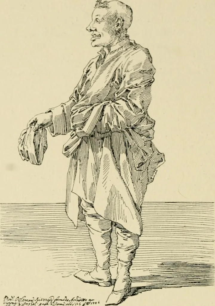 An illustration from Skämtbilden och dess historia i konsten, 1910, leaf 99