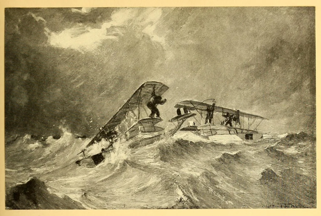 An illustration from Sky fighters of France, aerial warfare, 1914-1918, 1919, leaf 157