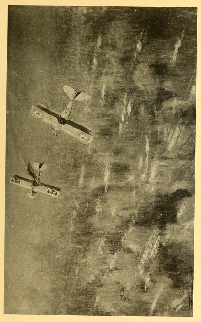 An illustration from Sky fighters of France, aerial warfare, 1914-1918, 1919, leaf 193