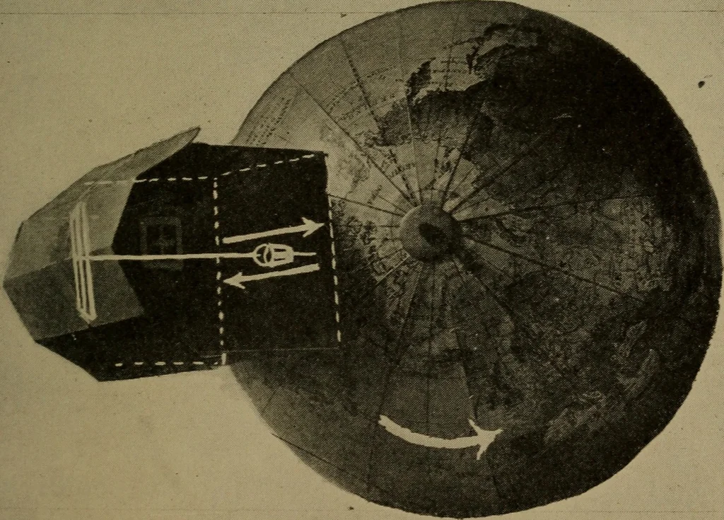 An illustration from The sky movies, 1922, leaf 100