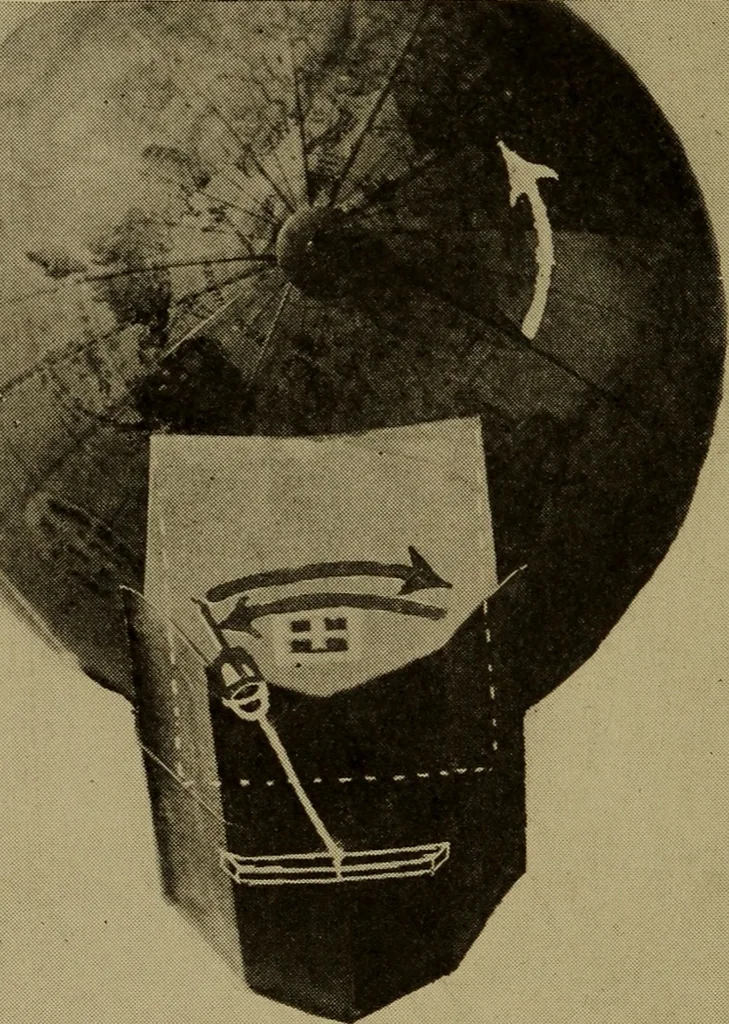 An illustration from The sky movies, 1922, leaf 101
