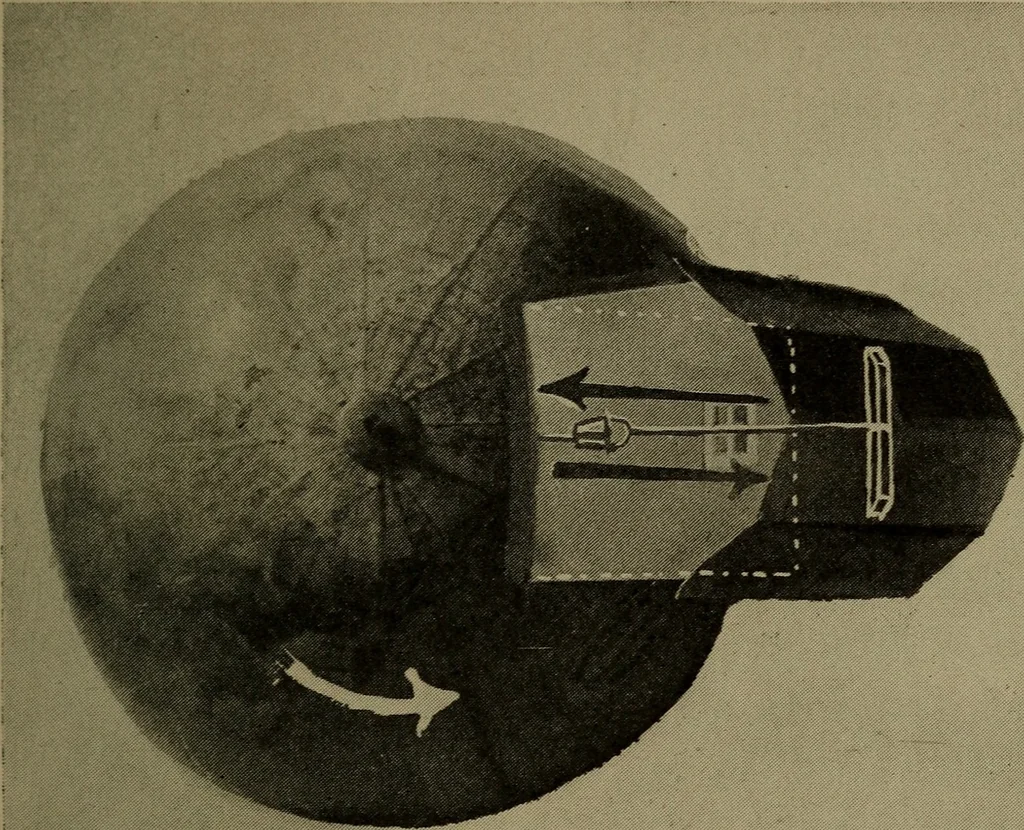 An illustration from The sky movies, 1922, leaf 102