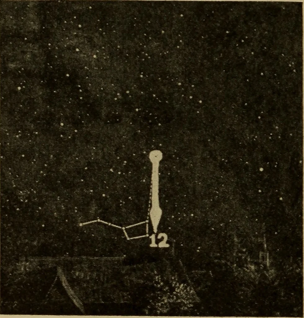 An illustration from The sky movies, 1922, leaf 127