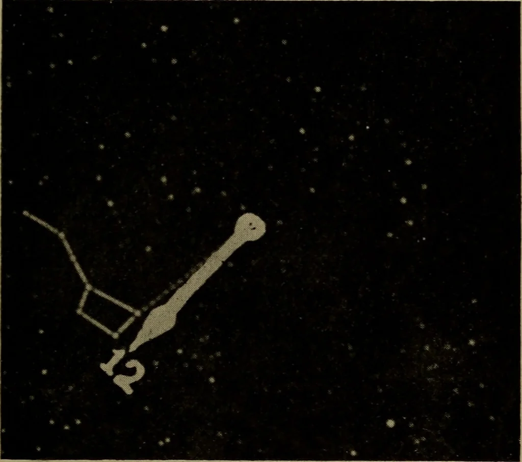 An illustration from The sky movies, 1922, leaf 128