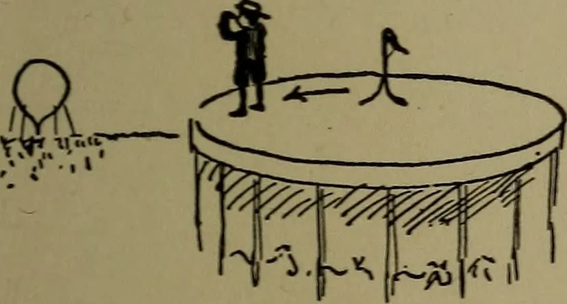 An illustration from The sky movies, 1922, leaf 134