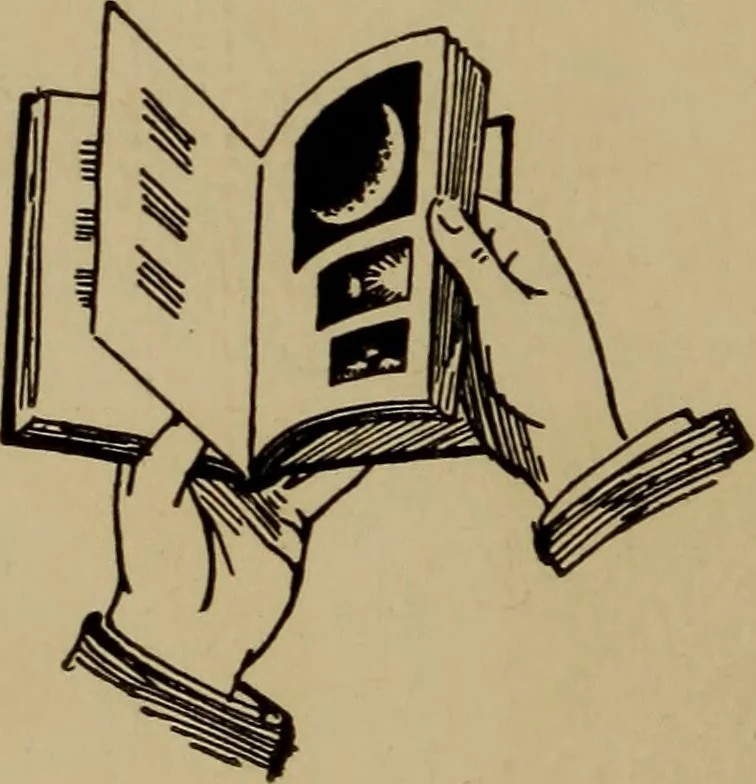An illustration from The sky movies, 1922, leaf 49