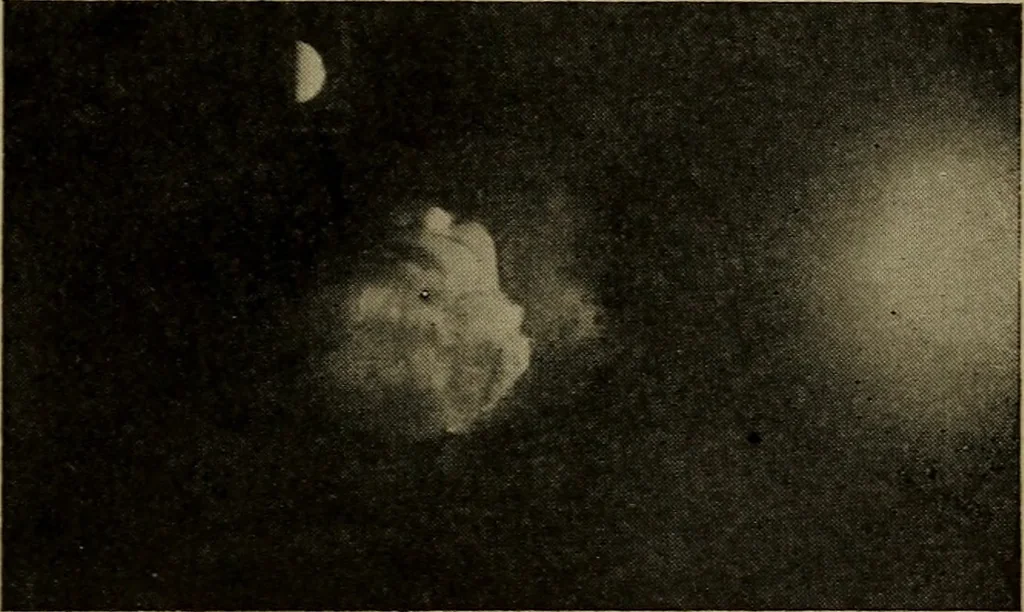 An illustration from The sky movies, 1922, leaf 62