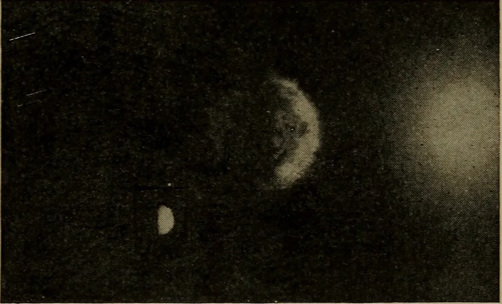 An illustration from The sky movies, 1922, leaf 70